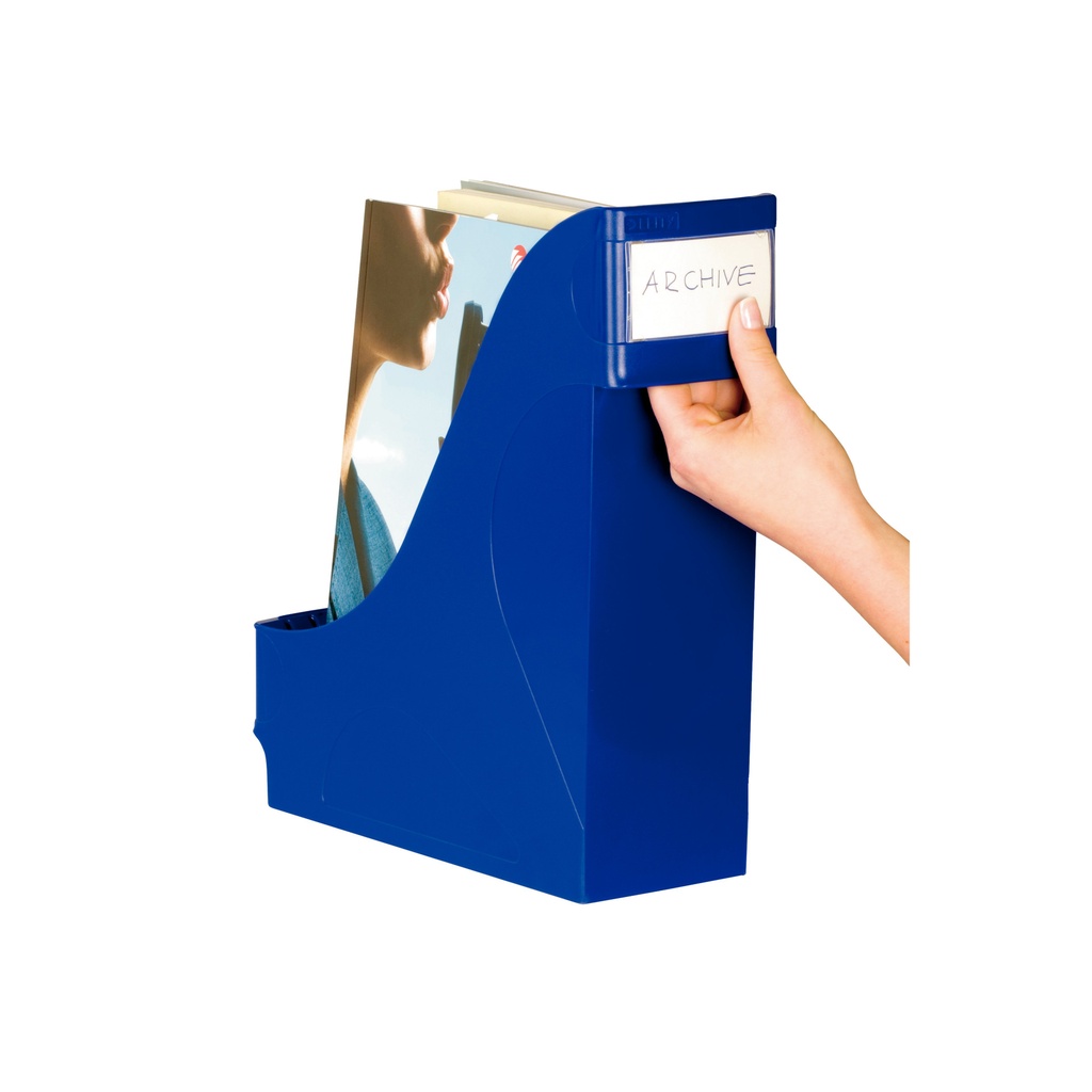 Tijdschriftencassette Leitz extra breed blauw — afbeelding 3