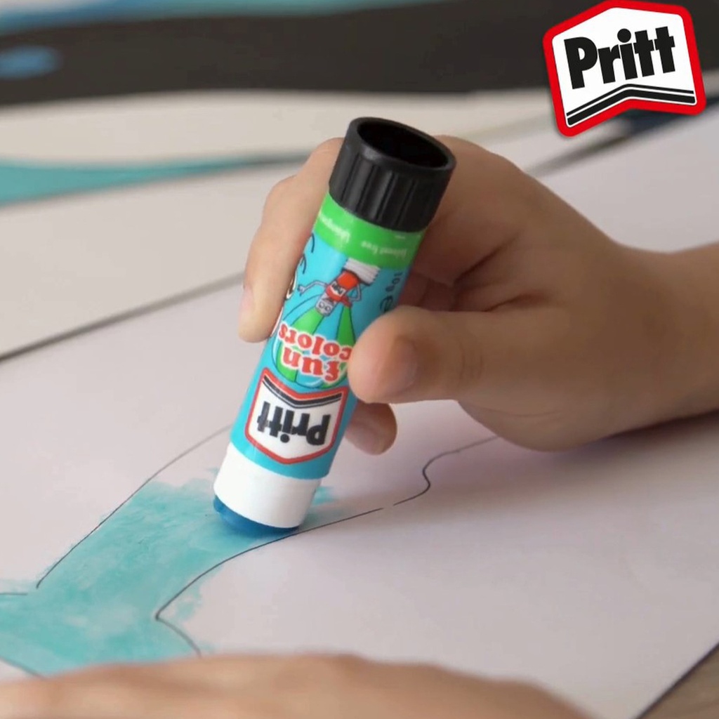 Lijmstift Pritt Stick 10gr FUN Colors 1 blister à 4 stuks — afbeelding 2