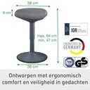 Actieve zitkruk Leitz Ergo met gasveer 47-64cm — afbeelding 3