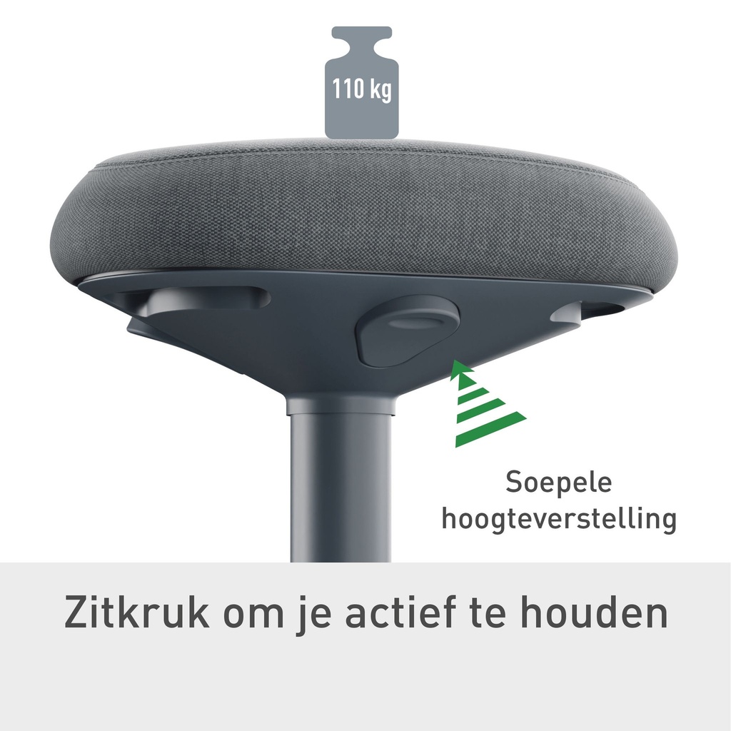 Actieve zitkruk Leitz Ergo met gasveer 47-64cm — afbeelding 5