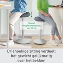 Actieve zit-sta kruk Leitz Ergo met gasveer 57-82 cm grijs — afbeelding 8