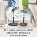 Actieve zit-stakruk Leitz Ergo met gasveer 57-82cm zwart — afbeelding 6