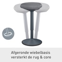 Actieve zit-stakruk Leitz Ergo met gasveer 57-82cm zwart — afbeelding 8