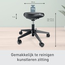 Actieve zitkruk Leitz Ergo met wieltjes en comfortzitting — afbeelding 2