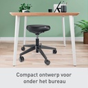 Actieve zitkruk Leitz Ergo met wieltjes en comfortzitting — afbeelding 3