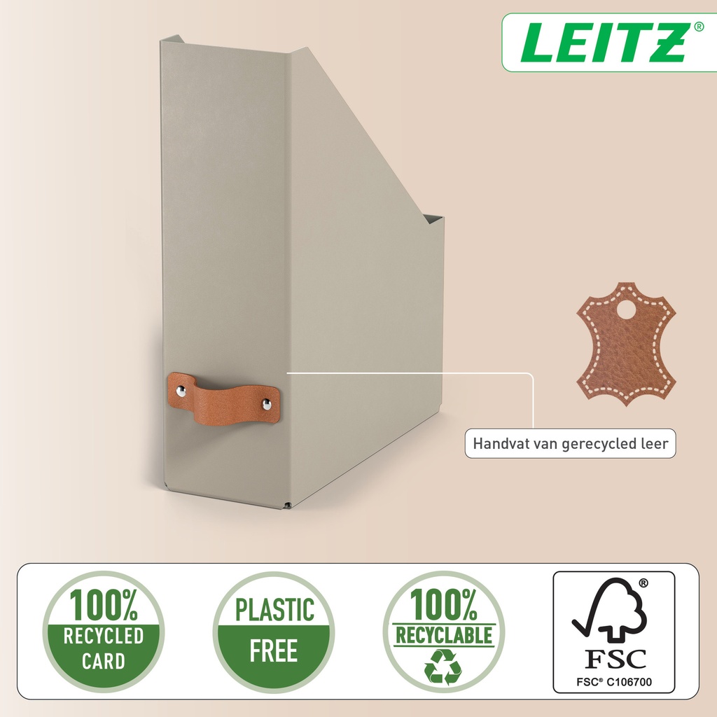 Tijdschriftencassette Leitz Puro set van 2 beige — afbeelding 3
