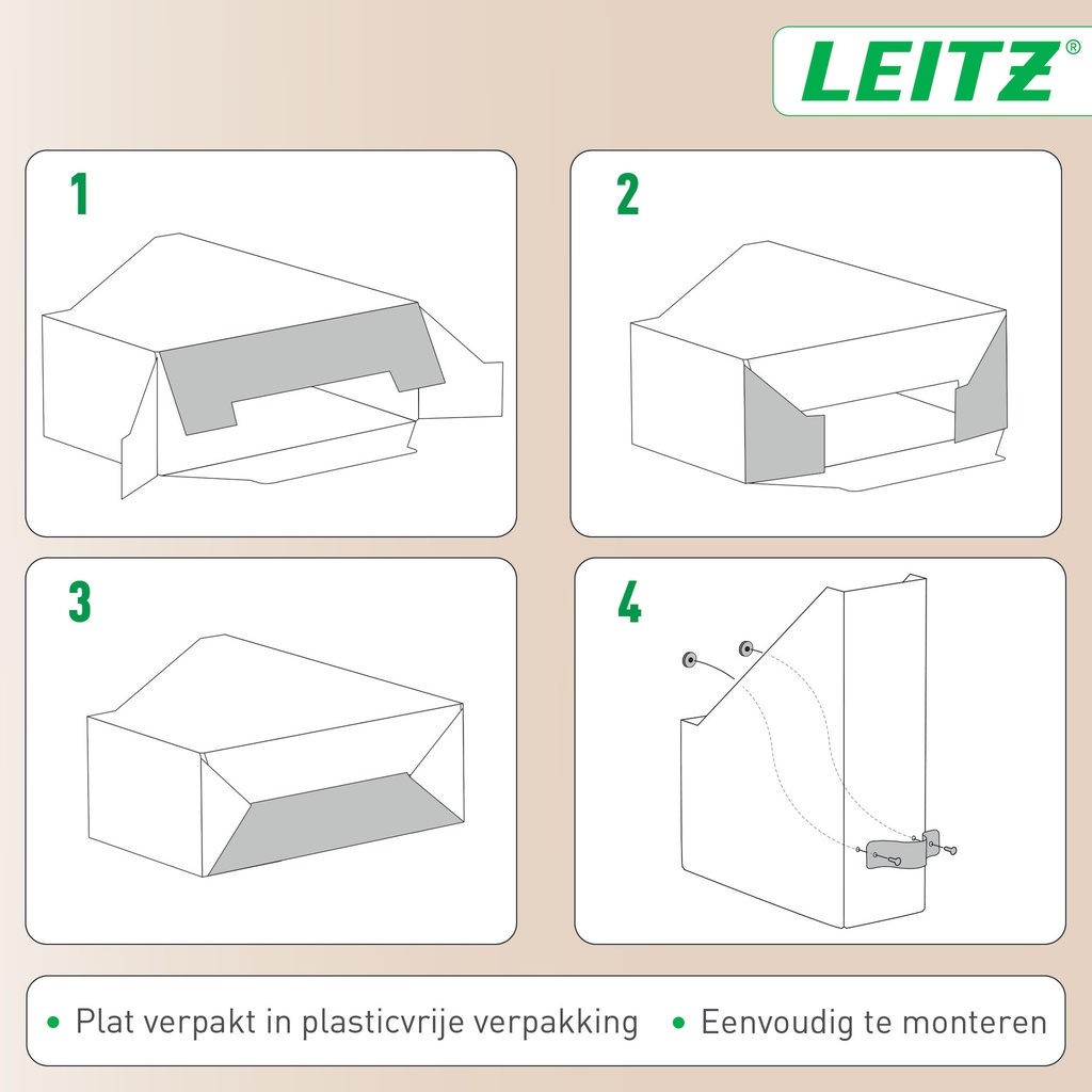 Tijdschriftencassette Leitz Puro set van 2 beige — afbeelding 5