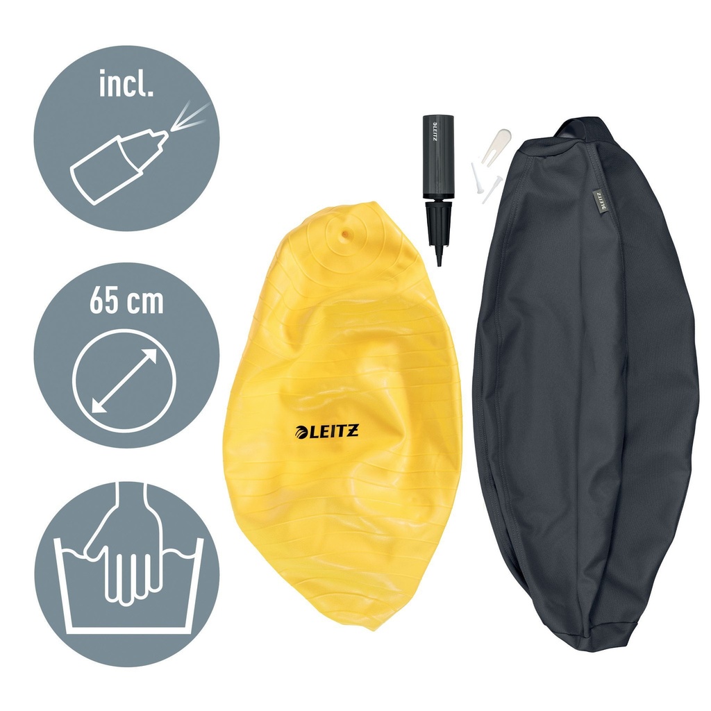 Actieve zitbal Leitz Ergo Cosy 65cm donkergrijs — afbeelding 3