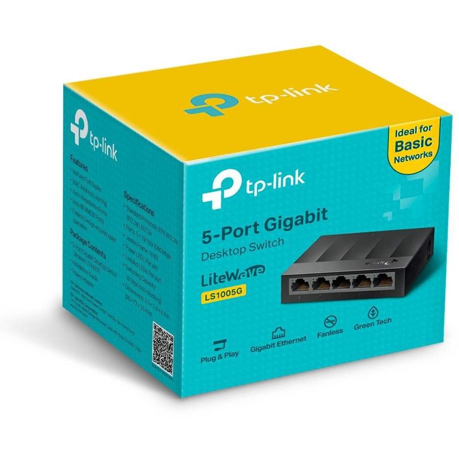 Desktopswitch TP-Link LiteWave LS1005G 5-poorts Gigabit — afbeelding 2