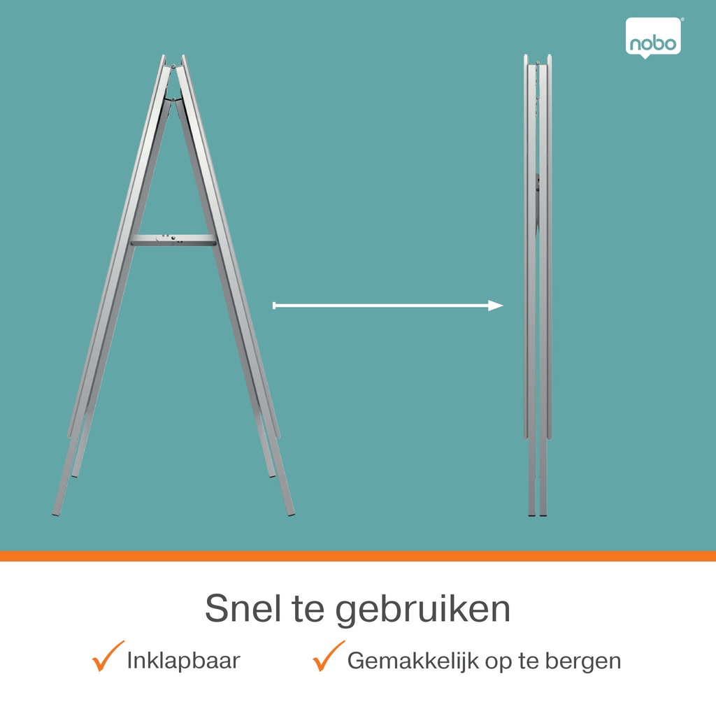 Stoepbord Nobo Essence A1 met verstekhoeken — afbeelding 3