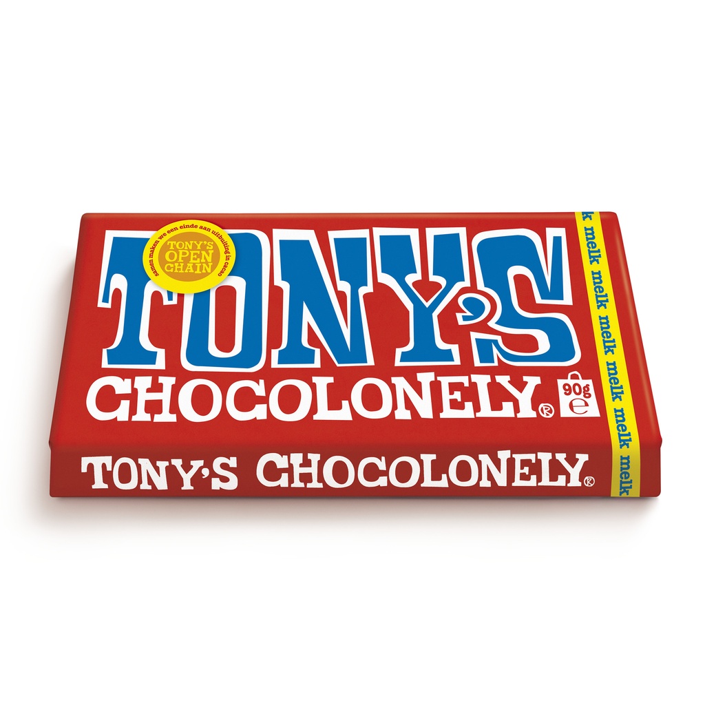 Chocolade Tony's Chocolonely melk reep 90 gram — afbeelding 3