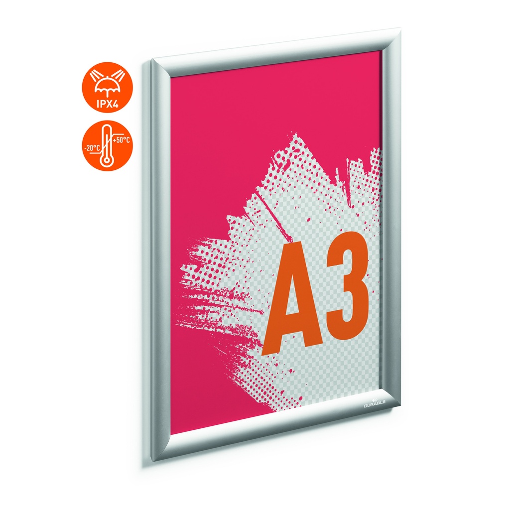 Kliklijst Durable aluminium A3 outdoor — afbeelding 4