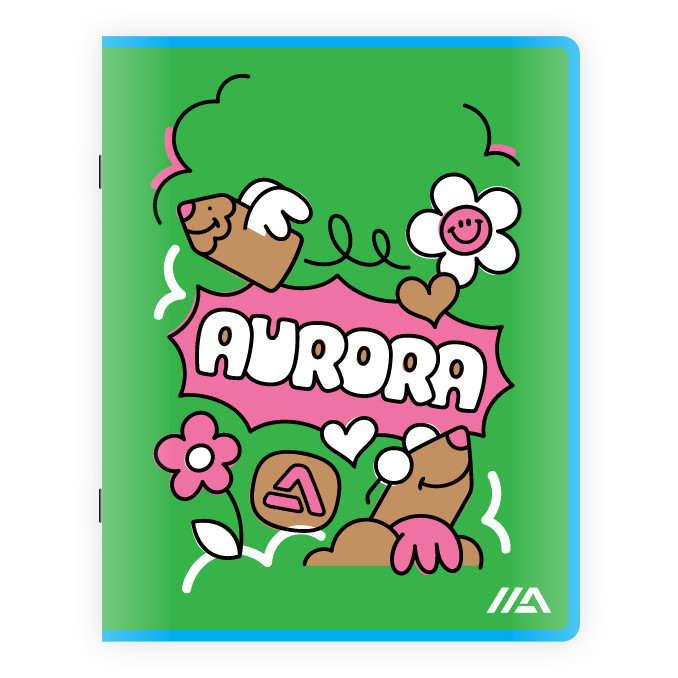 Schrift Aurora A5 ruit 5x5mm 200 pagina's 45gr — afbeelding 3