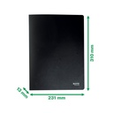 Showmap Leitz Recycle A4 20-tassen gerecycled PP zwart — afbeelding 3