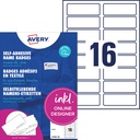 Naambadge etiket Avery L4783-20 88.9x31mm zelfklevend 320 stuks — afbeelding 2