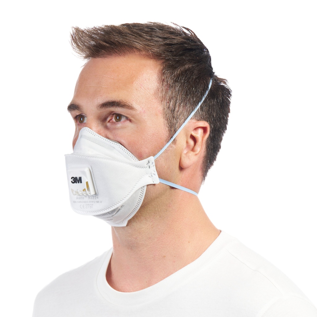 Stofmasker 3M Aura voor schuren 9322 FFP2 met ventiel 10 stuks — afbeelding 4