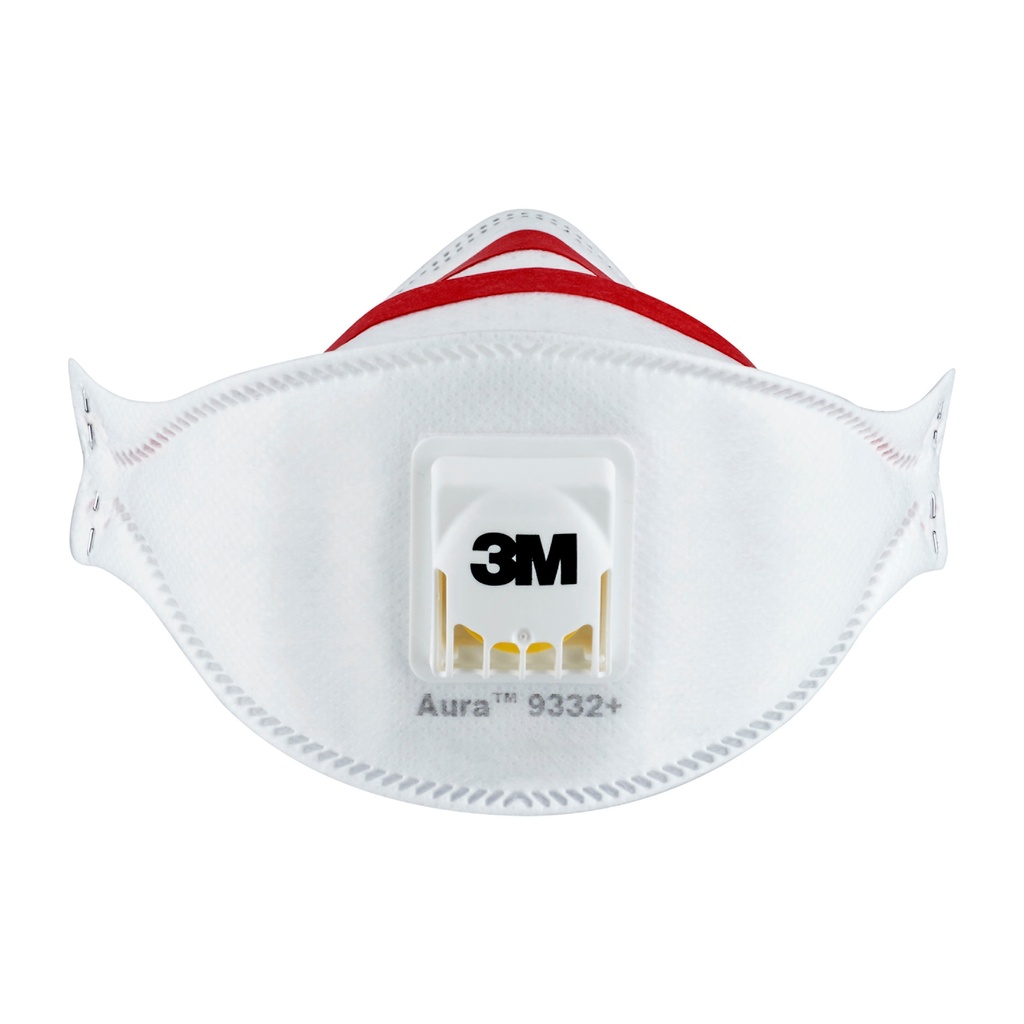 Stofmasker 3M Aura Comfort Cool Flow 9332 FFP3 met ventiel 2 stuks — afbeelding 3