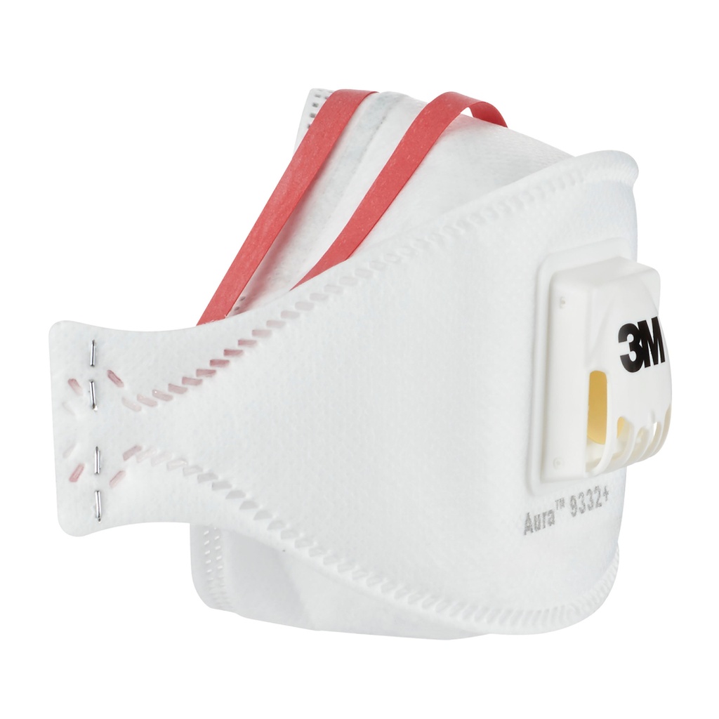 Stofmasker 3M Aura Comfort Cool Flow 9332 FFP3 met ventiel 5 stuks — afbeelding 4