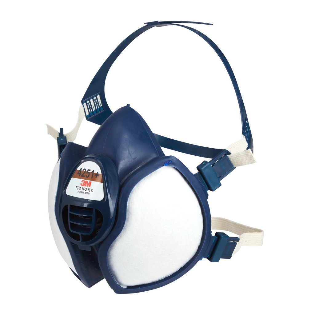 Mondmasker 3M met geïntegreerde filters 4251+, A1P2 organische dampen — afbeelding 5