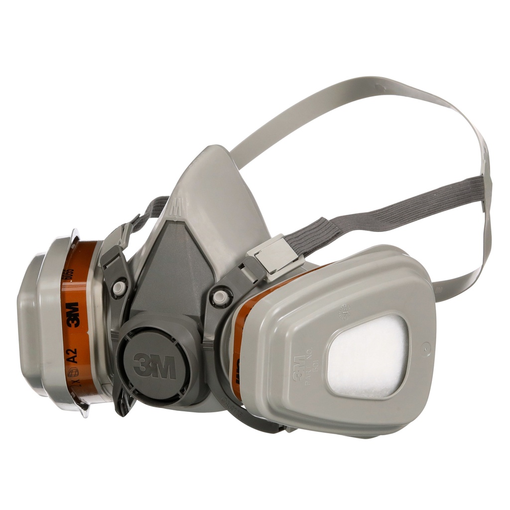 Mondmasker 3M met vervangbare filters 6002KIT-1, A2P2 organische dampen — afbeelding 3
