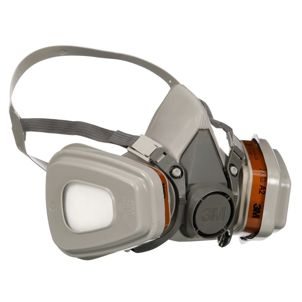 Mondmasker 3M met vervangbare filters 6002KIT-1, A2P2 organische dampen — afbeelding 5