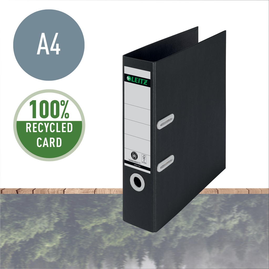 Ordner Leitz Recycle 180° 80mm karton A4 zwart — afbeelding 5