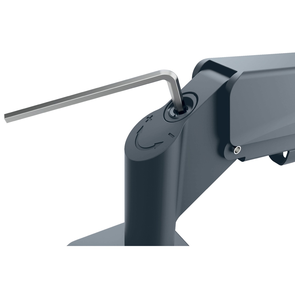 Monitorarm Leitz Ergo ruimtebesparend enkel donkergrijs — afbeelding 6
