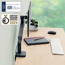 Monitorarm Leitz Ergo ruimtebesparend enkel donkergrijs — afbeelding 8