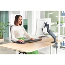 Monitorarm Leitz Ergo ruimtebesparend enkel donkergrijs — afbeelding 9