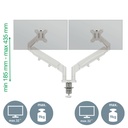 Monitorarm Leitz Ergo ruimtebesparend dubbel grijs — afbeelding 3