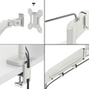 Monitorarm Leitz Ergo ruimtebesparend dubbel grijs — afbeelding 4