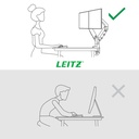 Monitorarm Leitz Ergo ruimtebesparend dubbel grijs — afbeelding 5
