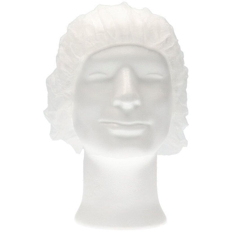 Haarnet CMT bouffant non-woven XL 58cm PP wit 100 stuks — afbeelding 2
