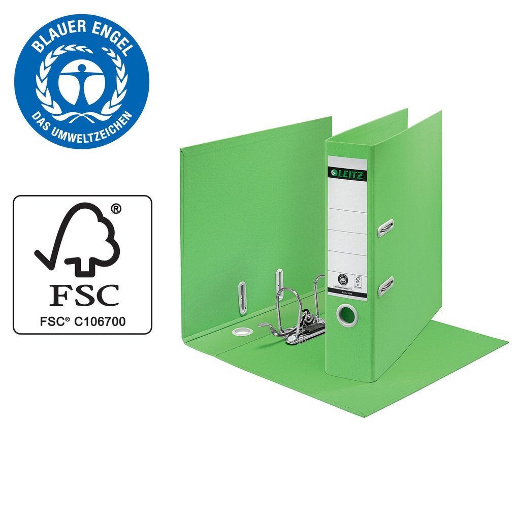 Ordner Leitz Recycle 180° 80mm karton A4 groen — afbeelding 5