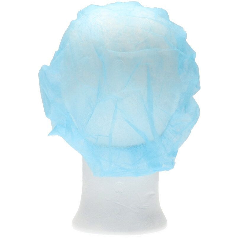 Haarnet CMT bouffant non-woven XL 58cm PP blauw 100 stuks — afbeelding 3