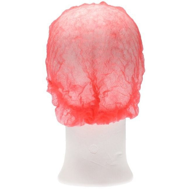 Haarnet CMT clip non-woven M 49cm PP rood 100 stuks — afbeelding 3