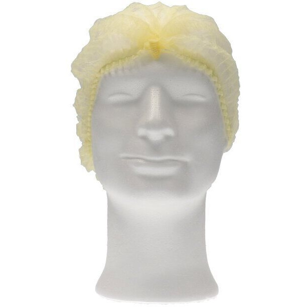 Haarnet CMT clip non-woven M 49cm PP geel 100 stuks — afbeelding 2