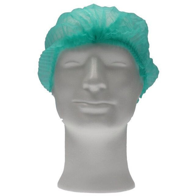 Haarnet CMT clip non-woven M 49cm PP groen 100 stuks — afbeelding 2