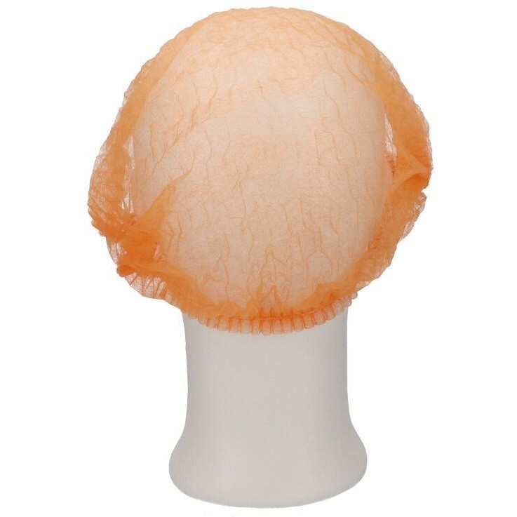 Haarnet CMT clip non-woven M 49cm PP oranje 100 stuks — afbeelding 3