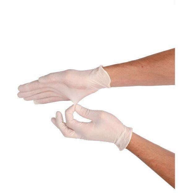 Handschoen CMT L latex poedervrij wit 100 stuks — afbeelding 5