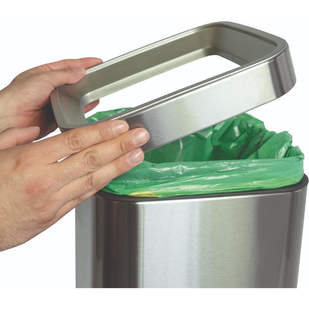 Afvalbak MAUL Prime 25 liter met inwerpopening rvs — afbeelding 2