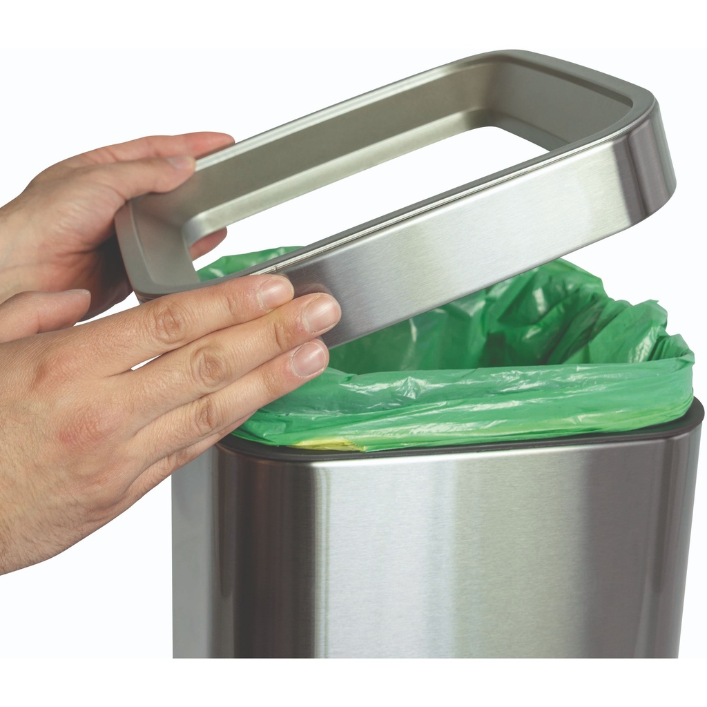 Afvalbak MAUL Prime 30 liter met inwerpopening rvs — afbeelding 2
