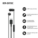 Oordopjes Sony EX15C bedraad USB-C in ear zwart — afbeelding 2