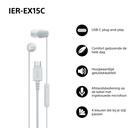 Oordopjes Sony EX15C bedraad USB-C in ear wit — afbeelding 2