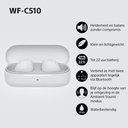 Oordopjes Sony WFC510 draadloos Bluetooth in ear wit — afbeelding 2