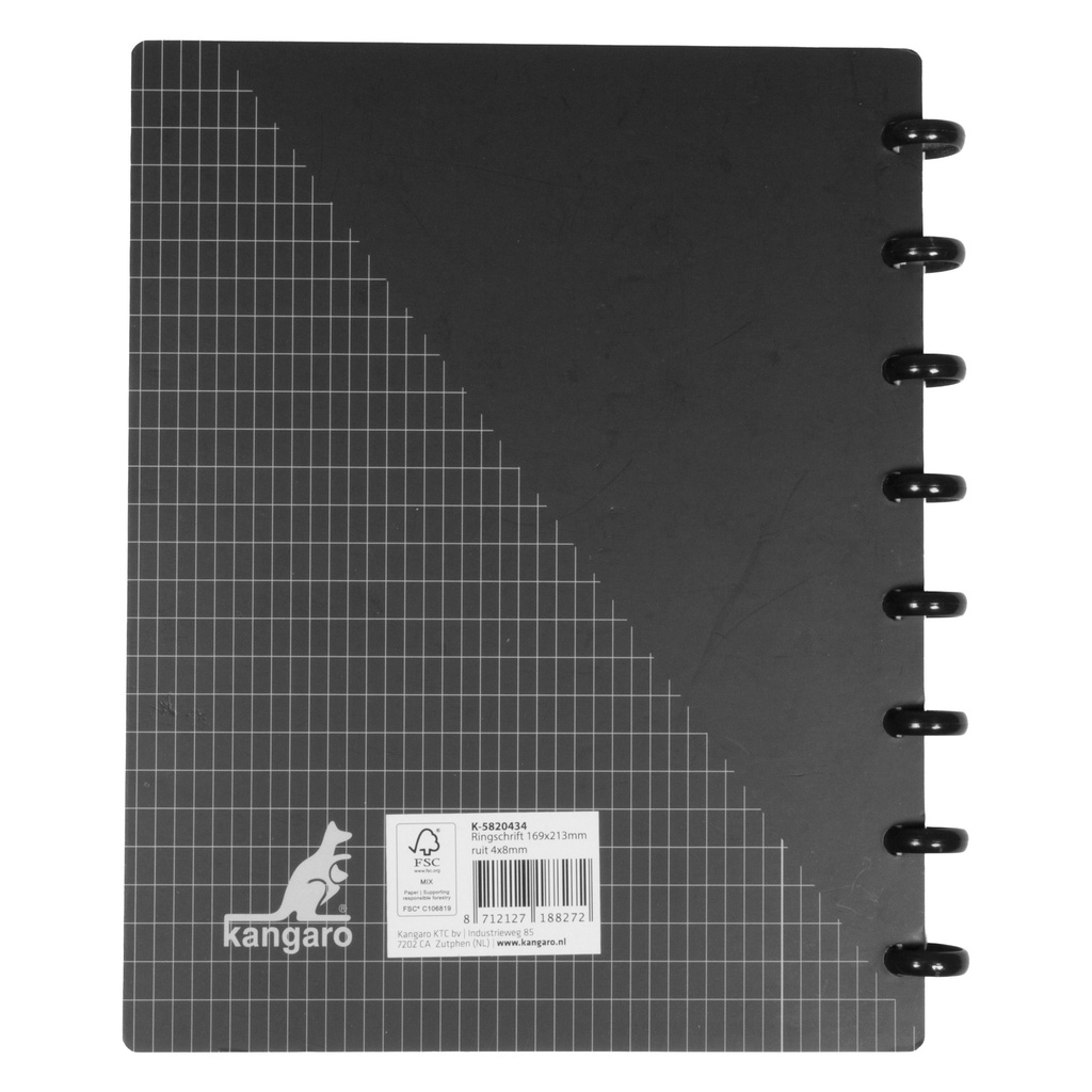 Schrift Kangaro 169x213mm ruit 4x8mm 144pag 90g ass 3 kleur krimp 12st — afbeelding 5