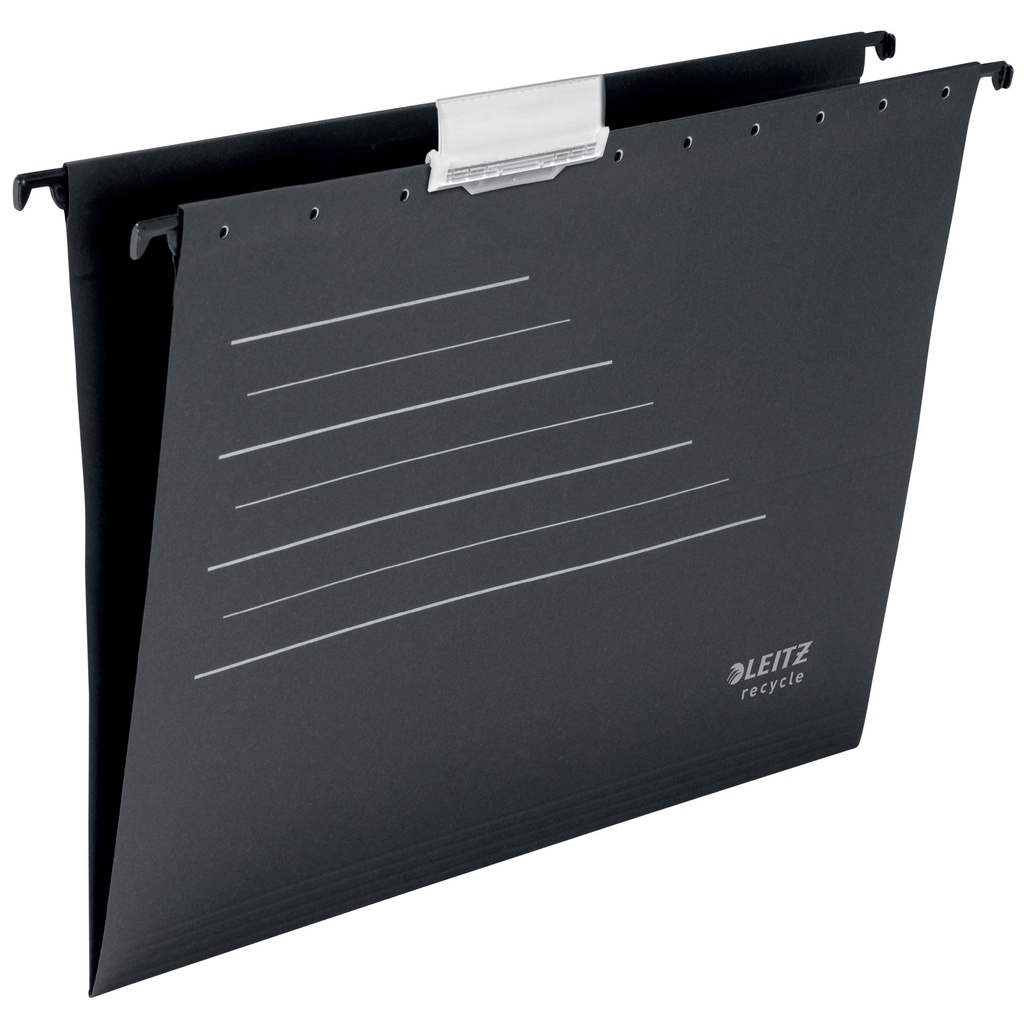 Hangmap Leitz Alpha Recycle A4 verticaal V-bodem zwart — afbeelding 2