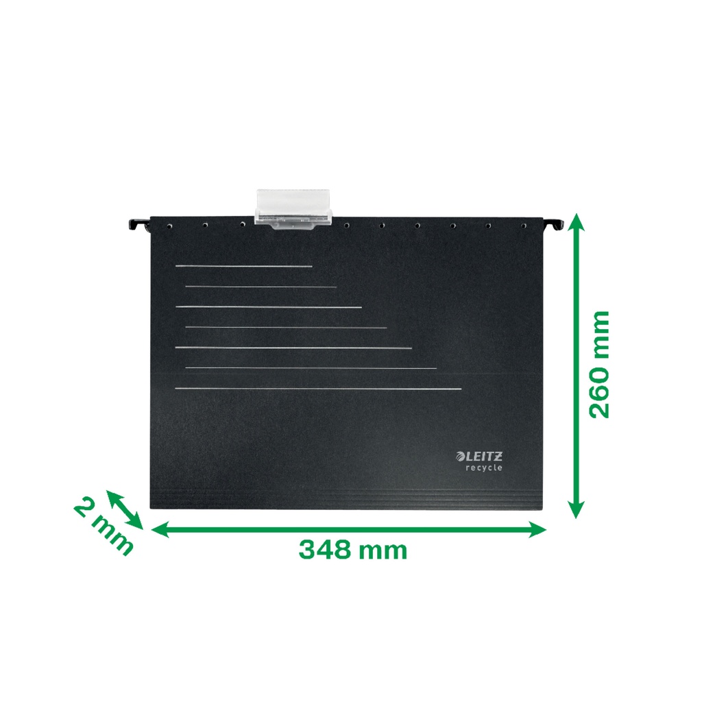 Hangmap Leitz Alpha Recycle A4 verticaal V-bodem zwart — afbeelding 3
