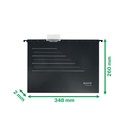 Hangmap Leitz Alpha Recycle A4 verticaal V-bodem zwart — afbeelding 3