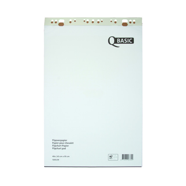 Flipoverpapier Qbasic 65x95cm 40 vel ongevouwen ruit — afbeelding 2